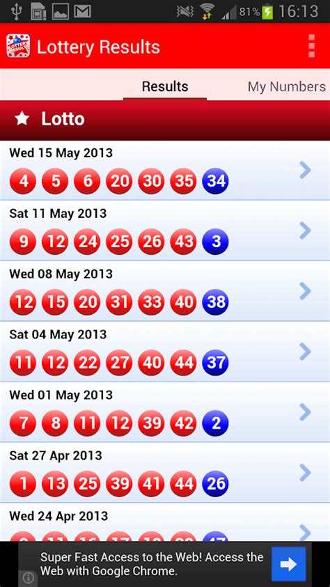 Lotto Results — July 13, 2014 .